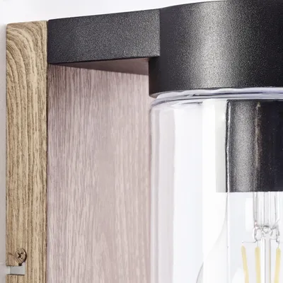 Immagine prodotto di BRILLANTE applique da esterno Cabar marrone IP44 E27 40 Watt dimmerabile g. f. Lampada standard