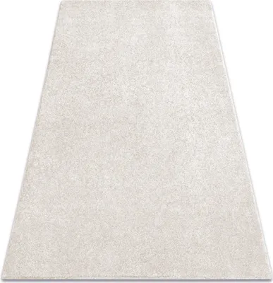 A plain, light-colored rug is shown from a slightly elevated angle against a white background.