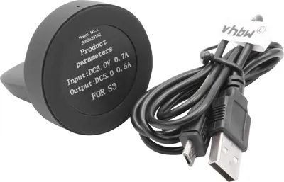 Produktbild von vhbw USB Ladekabel kompatibel mit Samsung Galaxy SM R815, SM-R810 Smartwatch Fitnesstracker - Dockingstation Schwarz, 93 cm