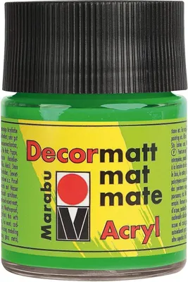 Produktbild von Marabu Acrylfarbe "Decormatt", gelbgrün, 50 ml, im Glas