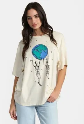 Zdjęcie produktu dla RVCA NO BOUNDS S/S WMS T-SHIRT - beżowy - L