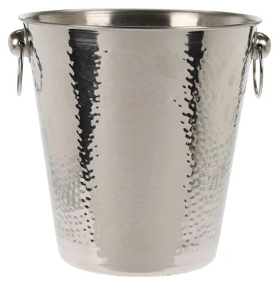 Image de Champagnerkühler Edelstahl, silber, gehämmert