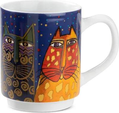Immagine prodotto di Tazza GILDE, "Fantastic Felines", porcellana, blu, , h. 11 cm, d. 8 cm 81384