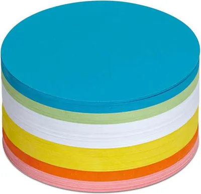 Produktbild von MAUL Moderationskarten rund Papier 250 Stück 9.5 x 9.5 x 0.02 cm weiß blau gelb grün orange rot
