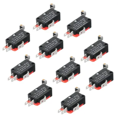 10 Stück Endschalter SPDT, Silberkontakt, Rollenhebel, 250 V, 15 A