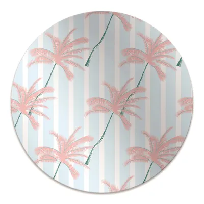 Produktbild von Rundmatte - Stuhlunterlage Bürostuhlunterlage - Rund Ø 100 cm - Bodenmatte - Fußmatte - Palmenblätter