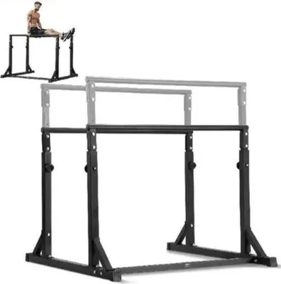 Produktbild von Famanu Dip Bars - Robuste Dip Station für Homegym - Schwarz