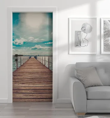 Produktbild von Türtapete Türposter Türfolie selbstklebend Promenade Türaufkleber