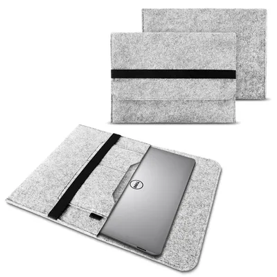 Produktbild von Schutz Tasche Dell Latitude 9510 15 Zoll Laptop Hülle Notebook Filz Sleeve CaseFarben:Hell Grau