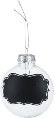 Produktbild von Transparente Weihnachtsbälle mit Kreideetiketten, 5st.