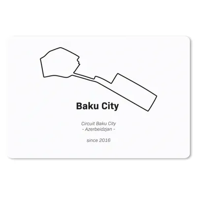 Produktbild von MuchoWow® Schreibtischunterlage Formel 1 - Baku - Rennstrecke 60x40 cm - XXL Mauspad - Großes Mauspad