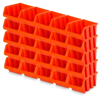Produktbild von 25 Sichtlagerboxen Größe 2 - rotbraun (15,5 x 10 x 7 cm)