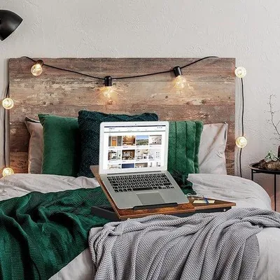 Produktbild von Famanu Bettisch - Klappbares Tablett - Laptop-Tisch für Bett und Sofa, 23 x 61 x 35 cm