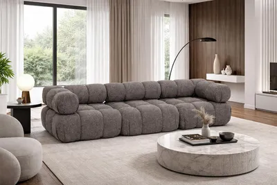 Produktbild von Kaiser Möbel Couch, 3-Sitzer Sofa modular, Bouclé-Stoff Abriamo, Braun, Selia