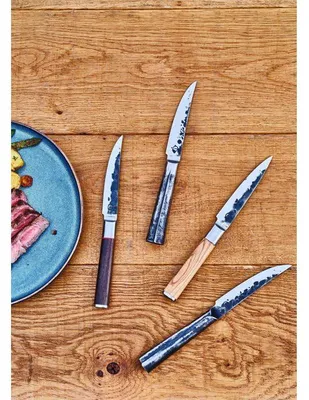 Immagine prodotto di Coltello da chef – FORGIATO – SEBRA – Acciaio giapponese 440C – Manico in legno di Dalbergia – Lunghezza 16 cm