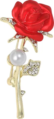 Produktbild von Brosche für Damen, Rosenform, Strass, Kunstperlen, rutschfest, für Schultertasche, Anzug, Mantel, Kragen, Hut, Schal, Dekoration, Kleidungsnadel, Party, Abschlussball, Braut, Hochzeit, Kleidungsschmuck