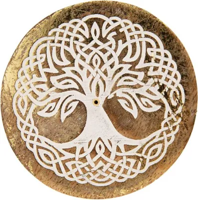 Immagine prodotto di Portaincenso - Yggdrasil con decorazione dorata rotonda