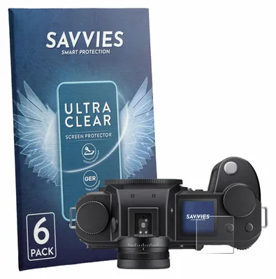 Produktbild von 6x Für Leica SL3-P (Schulterdisplay) Schutzfolie Savvies Displayschutz Display Schutz Folie Klar Transparent