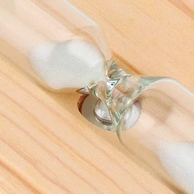 Productafbeelding van Saunazandloper 30x6,5 cm - Hout en glas - Duidelijke schaalverdeling - Perfect voor je saunasessie - Vemera