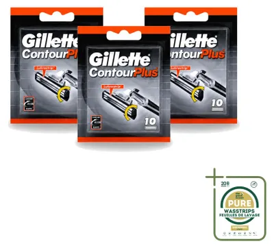 Obrázek produktu pro 3 x Holicí strojek Gillette Contour Plus (jednorázový) - balení, 3 kusy