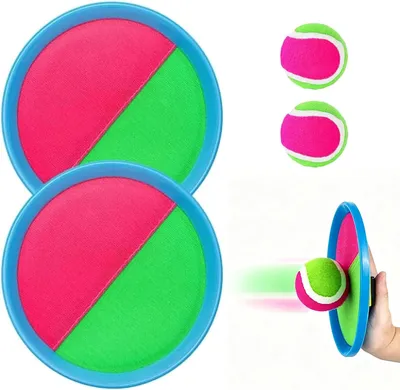 Produktbild von Ballfang- und Wurfspiel, 2 Rackets, 2 Bälle, für Garten und Strand