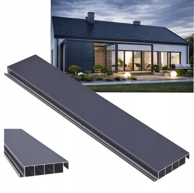 Zdjęcie produktu dla Ruchome Deseczki Taras Do Żaluzji Shutters Panel Aluminiowy Antracyt 150Cm