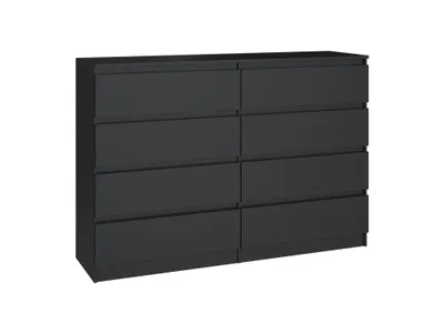 Obrázek produktu pro Topeshop M8 140 CZERŃ, Černá, 8 zásuvka/zásuvek, Dřevotřískové desky, Jednobarevný, Moderní, Dřevotřískové desky