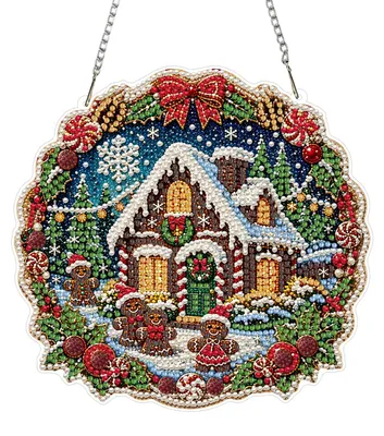 Diamond Painting Hänger Weihnachtshäuser 20x20 cm