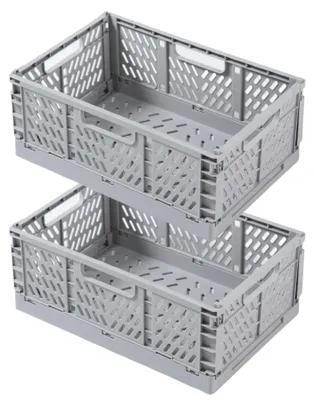 Obrázok produktu pre Skladacie plastové boxy, 2 kusy, rozmer 43 x 29 x 17 cm, vhodné do detskej izby
