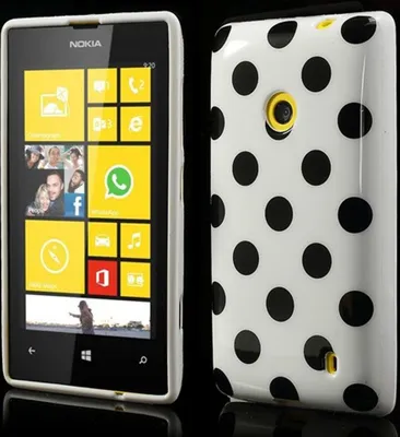 Produktbild von Schutzhülle TPU Case für Handy Nokia Lumia 520 525 Weiß / Schwarz