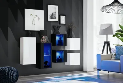 Immagine prodotto di Mobili soggiorno RIONATA 4 - bianco / nero
