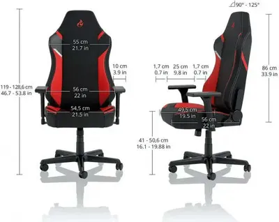 Zdjęcie produktu dla Nitro Concepts X1000, Fotel dla gracza, 135 kg, Tapicerowane siedzisko, Oparcie tapicerowane, PC, Nylon