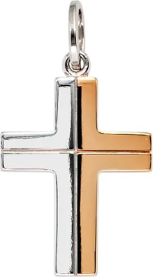 Produktbild von Anhänger Kreuz Kreuzanhänger aus 585 Gold Weißgold Halsschmuck für Damen