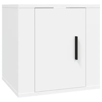 Image de vidaXL Meuble TV mural blanc 40x34,5x40 cm