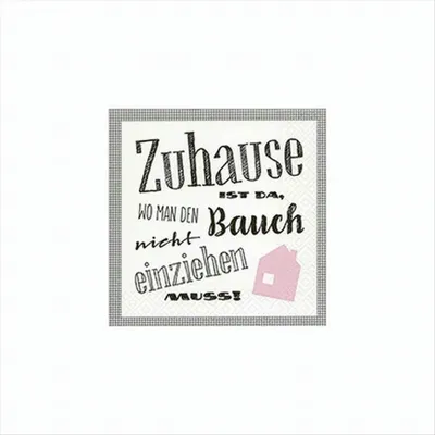 Produktbild von Paper+Design 200458 Lunchservietten Design "Zuhause" - 33 x 33 cm, 20 Stück