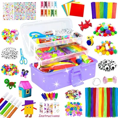 Obrázok produktu pre Sada na kreatívne tvorenie pre deti, DIY, fialová, 3000 prvkov