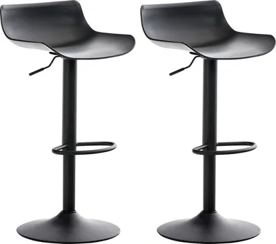 Produktbild von TPFLiving 2er Set Barhocker Averna Gestell Metall Kunststoff Schwarz