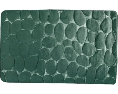 Zdjęcie produktu dla MSV dywanik kąpielowy mata prysznicowa żwirowa mata kąpielowa zmywalna, szybkoschnąca, antypoślizgowa 50x80 cm - ciemnozielony