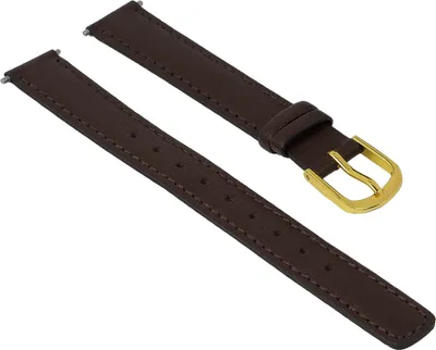 Produktbild von Casio Uhrenarmband 13mm | Leder braun für Damenuhr LA670WEGL