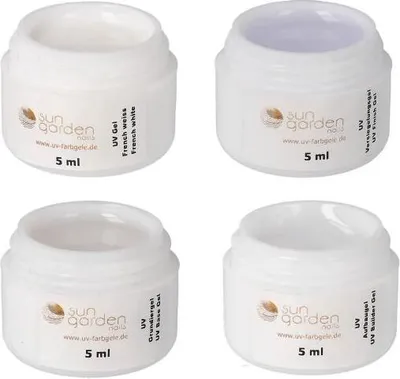 Produktbild von 4 x 5 ml UV Classic Gel Set - Grundiergel, Aufbaugel, Frenchgel, Versiegelungsgel