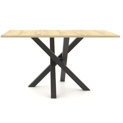 Zdjęcie produktu dla Stół prostokątny ST61M 135x80 cm dąb artisan blat / czarne metalowe nogi