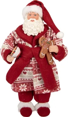 Image de Clayre & Eef Figurine de décoration de Noël Père Noël 15x11x28 cm rouge plastique