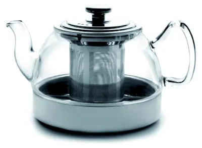 Produktbild von Glas Teekanne mit Filter für Induktionsherde, 1,2 Liter, Borosilikatglas