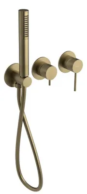 Produktbild von Sapho ULTRAMIX Unterputz-Duscharmatur/Wannenarmatur mit Handbrause, 2 Wege, Gold matt