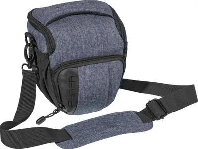 Produktbild von PEDEA DSLR-Kameratasche "Fashion" Fototasche für Spiegelreflexkameras mit wasserdichtem Regenschutz, Tragegurt und Zubehörfächern, Gr. M grau