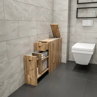 Produktbild von Skye Decor, Calencia - Oak, Badezimmerschränke, Badezimmerschränke, Eiche, 20 x 55 x 60 cm