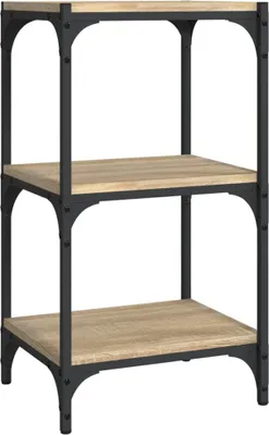 Produktbild von vidaXL Bücherregal Sonoma-Eiche 40x33x70,5 cm Holzwerkstoff und Stahl