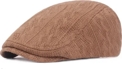Produktbild von Gestrickte Herrenbaskenmütze in Braun – Stilvoll & Bequem KP25676