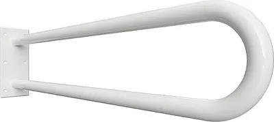 Produktbild von BELP Stützgriff in U-Form Eisen Weiß 100x250x866 mm, 120 kg Traglast für Bad & WC >> zum Bohren
