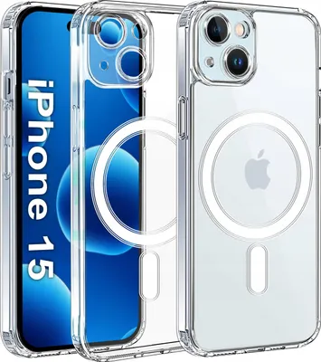 Produktbild von Transparente Magnethülle für iPhone 15 | für MAGSAFE CASE | + 9H-Glas